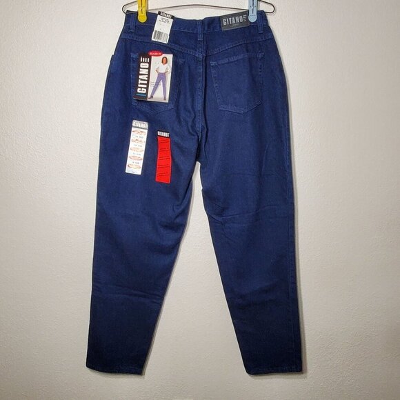 VTG Gitano Jeans Womens 14 Avg Relaxed Fit Navy Y2K 80s 90s Mom Jeans High Rise - Picture 7 of 10